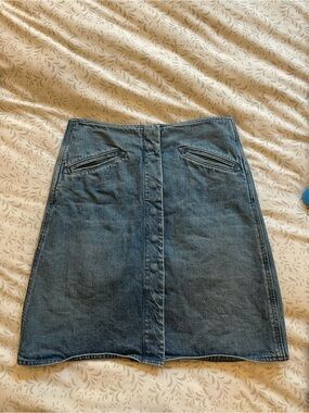 MiH Jeans Snap Front Denim Skirt